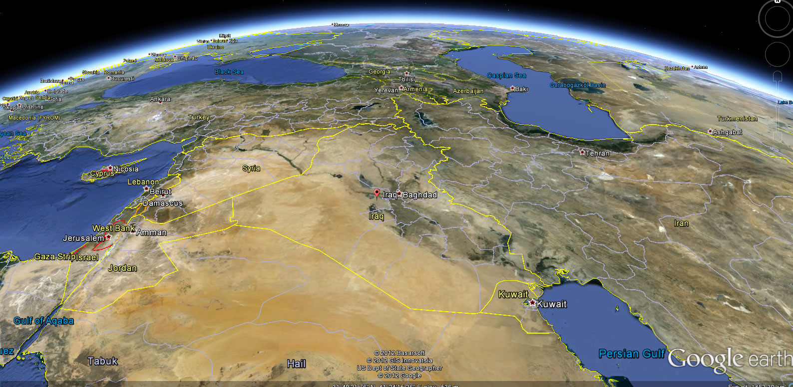 iraq terre carte